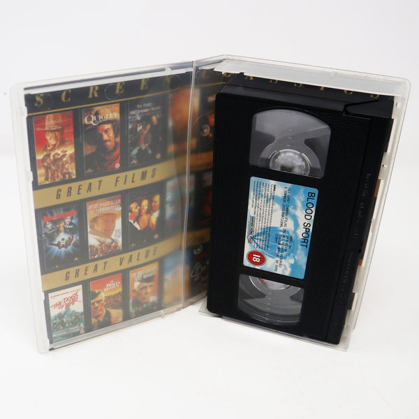 Vintage 1994 90s Warner Home Video Jean-Claude Van Damme Bloodsport PAL VHS (Video Home System) Tape