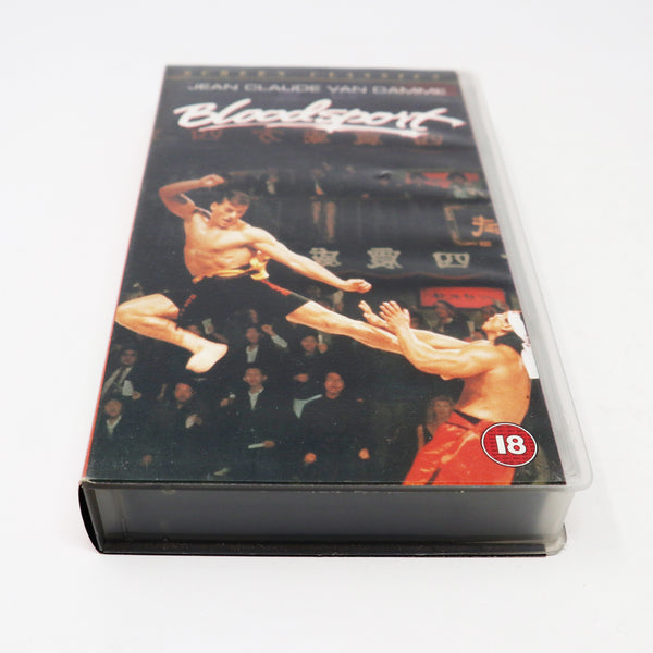 Vintage 1994 90s Warner Home Video Jean-Claude Van Damme Bloodsport PAL VHS (Video Home System) Tape
