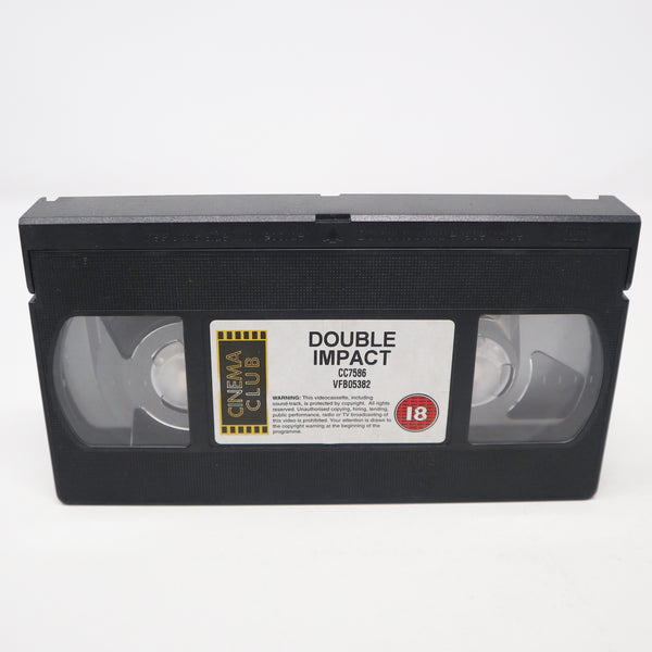 Vintage 1997 90s Columbia Tristar Home Video Jean-Claude Van Damme Double Impact PAL VHS (Video Home System) Tape