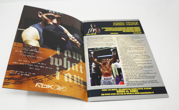 Khan vs Barrera Saturday 14th March M.E.N Arena Manchester Boxing Sports Programme Program Book