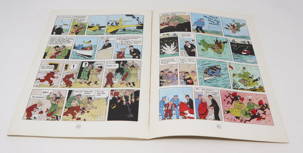 Vintage 1979 70s Magnet Herge - The Adventures Of Tintin - The Broken Ear Comic Strip Story Paperback Book Reprint Rare