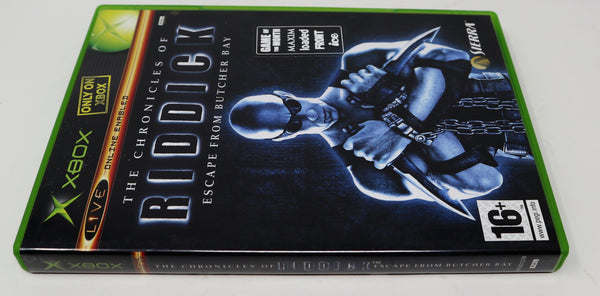 Vintage 2004 Microsoft Xbox X-Box The Chronicles Of Riddick Escape From Butcher Bay Video Game PAL 1 Player