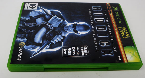 Vintage 2004 Microsoft Xbox X-Box The Chronicles Of Riddick Escape From Butcher Bay Video Game PAL 1 Player