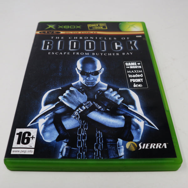 Vintage 2004 Microsoft Xbox X-Box The Chronicles Of Riddick Escape From Butcher Bay Video Game PAL 1 Player