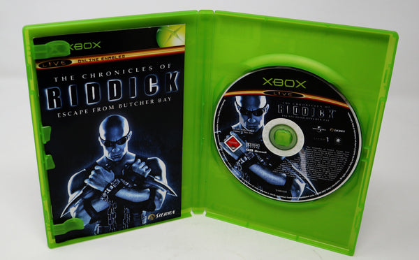 Vintage 2004 Microsoft Xbox X-Box The Chronicles Of Riddick Escape From Butcher Bay Video Game PAL 1 Player