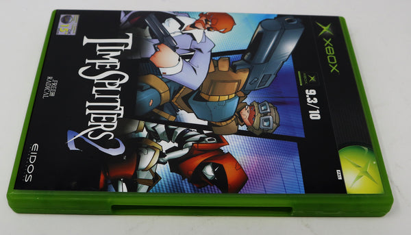 Vintage 2002 Microsoft Xbox X-Box Timesplitters Time Splitters 2 Video Game PAL 1-4 Players