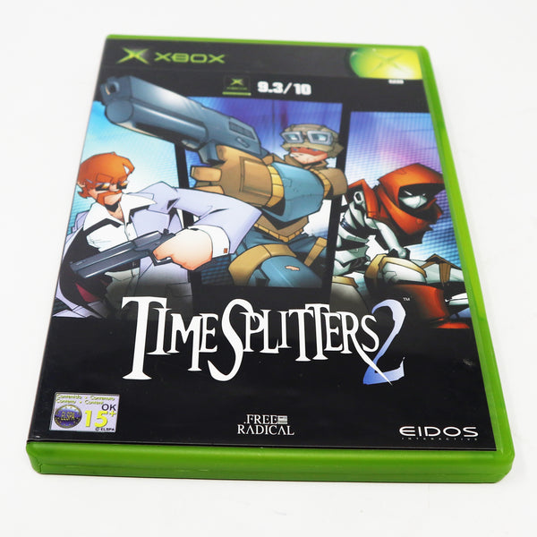 Vintage 2002 Microsoft Xbox X-Box Timesplitters Time Splitters 2 Video Game PAL 1-4 Players
