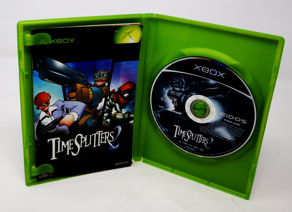 Vintage 2002 Microsoft Xbox X-Box Timesplitters Time Splitters 2 Video Game PAL 1-4 Players