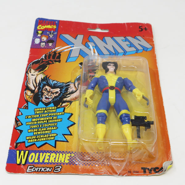 Vintage 1993 90s Tyco Toys Marvel Comics X-Men Edition 3 Wolverine Action Figure No. 4932 Carded MOC