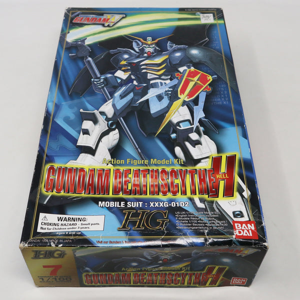 Vintage 1995 90s Bandai W-Gundam Wing Gundam Deathscythe Hell Mobile Suit XXXG-01D2 HG 1/100 Scale Action Figure Model Kit Assembled Boxed Japan