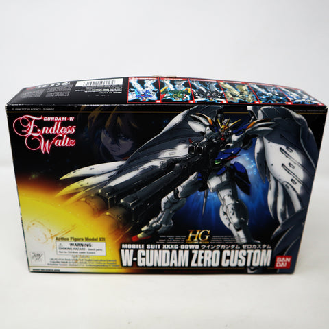 Vintage 1998 90s Bandai Endless Waltz W-Gundam Zero Custom Mobile Suit XXXG-00W0 Wing Gundam 0 1/100 Scale Model Kit Assembled Boxed Japan