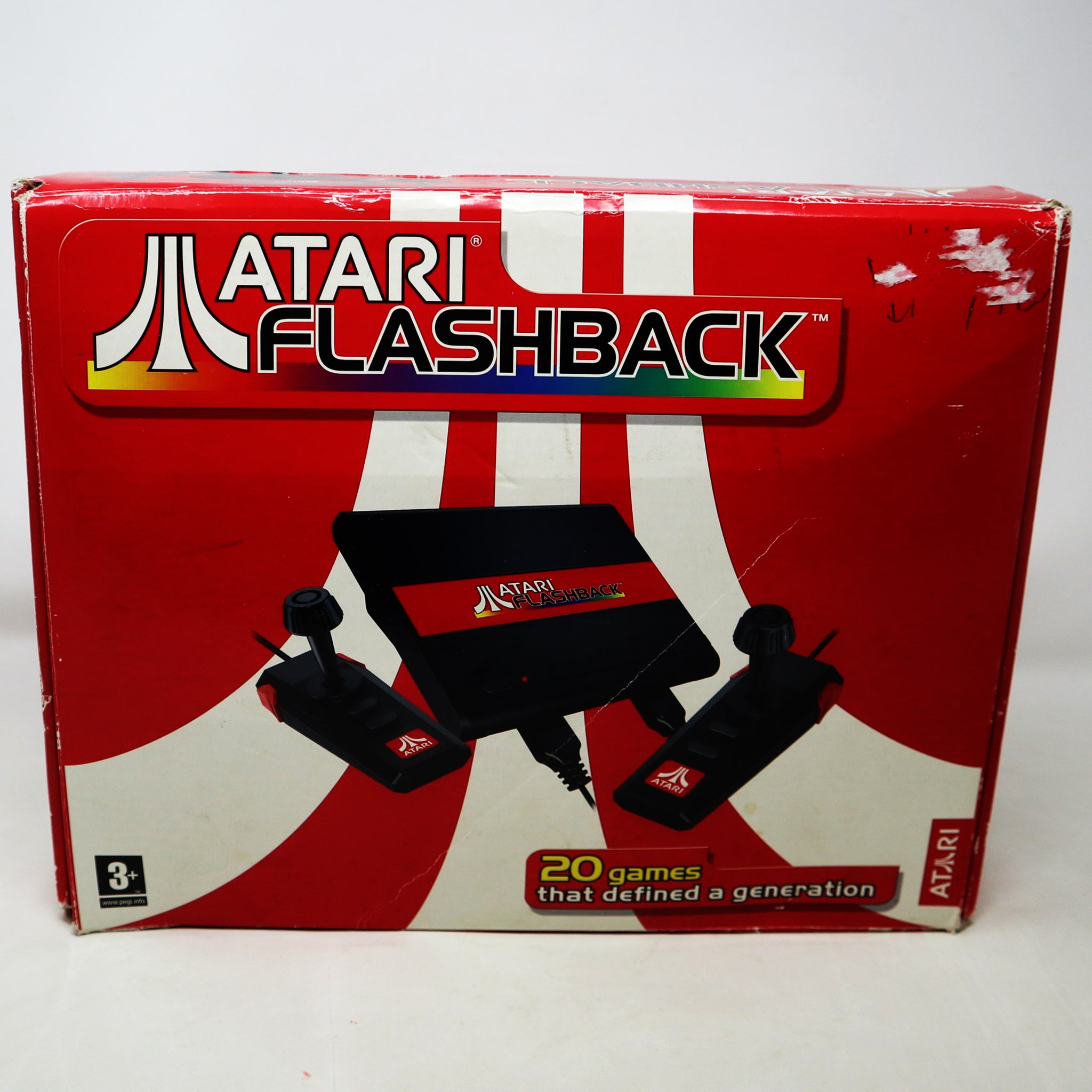 Vintage 2005 Atari Flashback Classic Console Plug & Play Boxed 20 Built-In Video Games + 2 Joysticks Controllers Boxed Retro