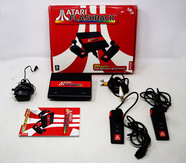 Vintage 2005 Atari Flashback Classic Console Plug & Play Boxed 20 Built-In Video Games + 2 Joysticks Controllers Boxed Retro