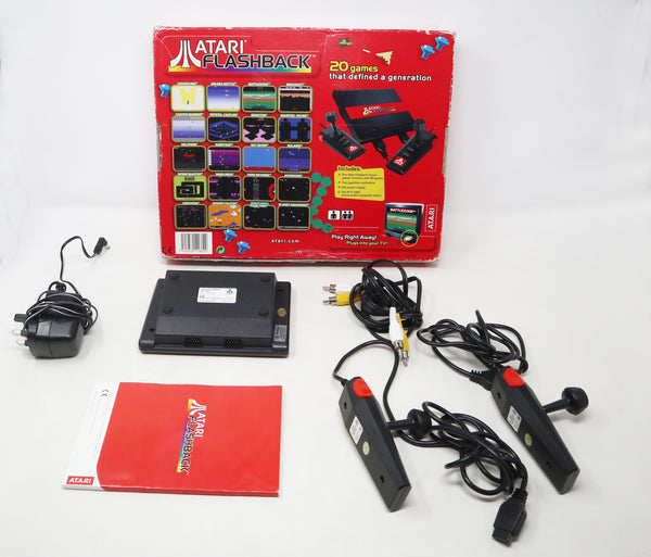 Vintage 2005 Atari Flashback Classic Console Plug & Play Boxed 20 Built-In Video Games + 2 Joysticks Controllers Boxed Retro