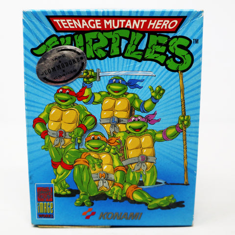 Vintage 1990 90s Commodore 64 C64 CBM 64 / 128 Konami Teenage Mutant Hero Ninja Turtles TMHT TMNT Cassette Tape Video Game Boxed