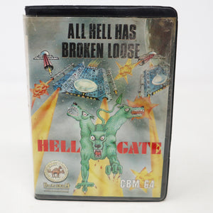 Vintage 1984 80s Commodore 64 C64 CBM 64 Hell Gate Cassette Tape Video Game Retro