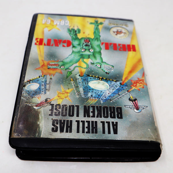 Vintage 1984 80s Commodore 64 C64 CBM 64 Hell Gate Cassette Tape Video Game Retro