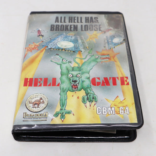 Vintage 1984 80s Commodore 64 C64 CBM 64 Hell Gate Cassette Tape Video Game Retro