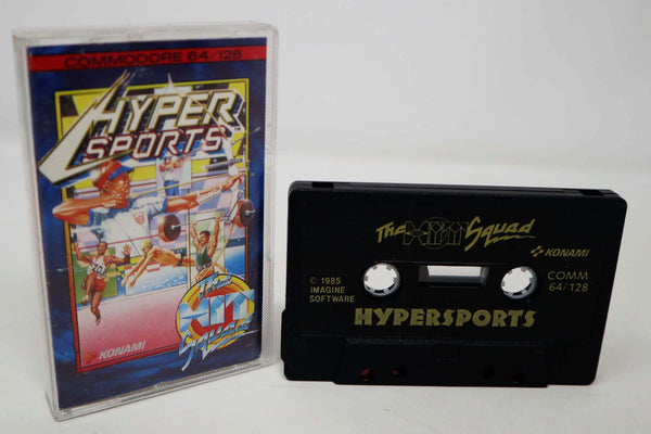Vintage 1984 80s Commodore 64 C64 CBM 64 / 128 Hyper Sports Cassette Tape Video Game