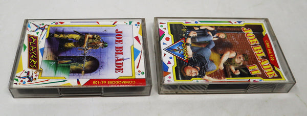 Vintage 1987 1988 80s Commodore 64 C64 CBM 64 / 128 Joe Blade 1 & Joe Blade II 2 Cassette Tapes Video Games Lot Retro