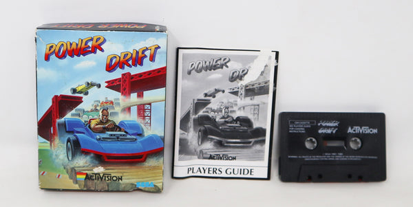 Vintage 1989 80s Commodore 64 C64 CBM 64 Activision Power Drift Cassette Tape Video Game Boxed Retro