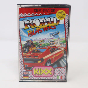 Vintage 1988 80s Commodore 64 C64 CBM 64 / 128 Road Blasters Cassette Tape Video Game