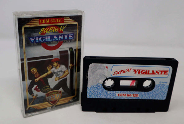 Vintage 1989 80s Commodore 64 C64 CBM 64 / 128 Subway Vigilante Cassette Tape Video Game
