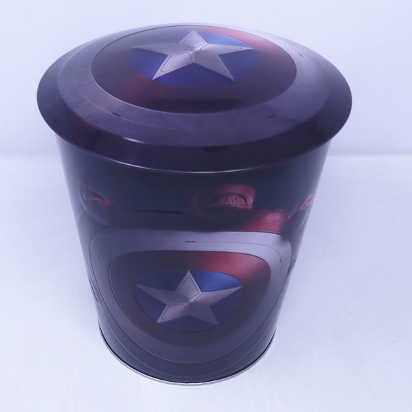 Odeon Cinema Marvel Studios Captain America Brave New World Movie Popcorn Tin Bucket + Plastic Drink Cup With Straw & Hulk Topper Lid NEW Promotional Souvenir Bundle Lot