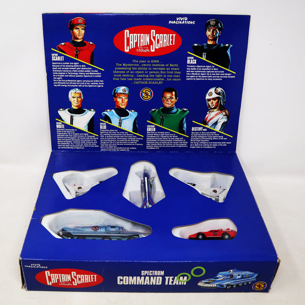 Vintage 1993 90s Vivid Imaginations Captain Scarlet And The Mysterons 51006 Spectrum Command Team Vehicle Set Complete Boxed Gerry Anderson