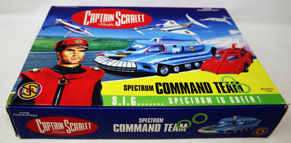 Vintage 1993 90s Vivid Imaginations Captain Scarlet And The Mysterons 51006 Spectrum Command Team Vehicle Set Complete Boxed Gerry Anderson