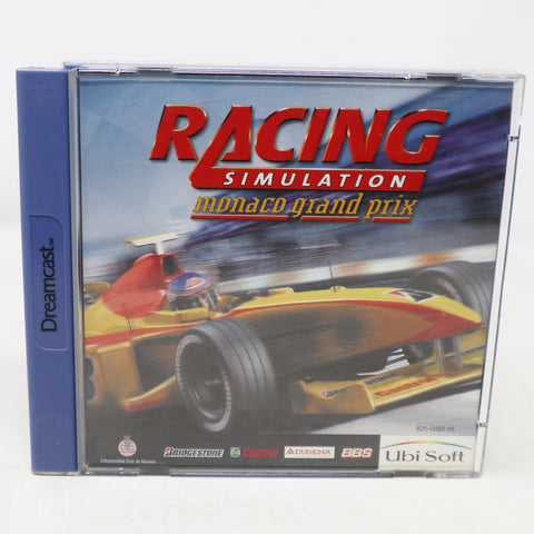 Vintage 1999 90s Sega Dreamcast Racing Simulation Monaco Grand Prix Video Game Pal Version 1-2 Players Retro