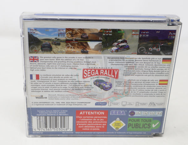 Vintage 1999 90s Sega Dreamcast Sega Rally 2 Championship Video Game Pal 1-2 Players Retro
