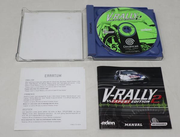 Vintage 2000 Sega Dreamcast V-Rally 2 Expert Edition Racing Video Game Pal Version 1-4 Players Retro