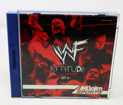 Vintage 1999 90s Sega Dreamcast Acclaim Sports WWF Attitude Get It Wrestling Video Game Pal Version 1-4 Players Retro