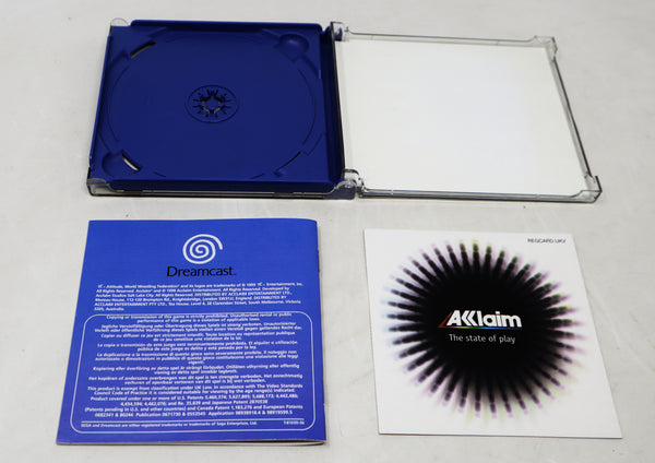 Vintage 1999 90s Sega Dreamcast Acclaim Sports WWF Attitude Get It Wrestling Video Game Pal Version 1-4 Players Retro