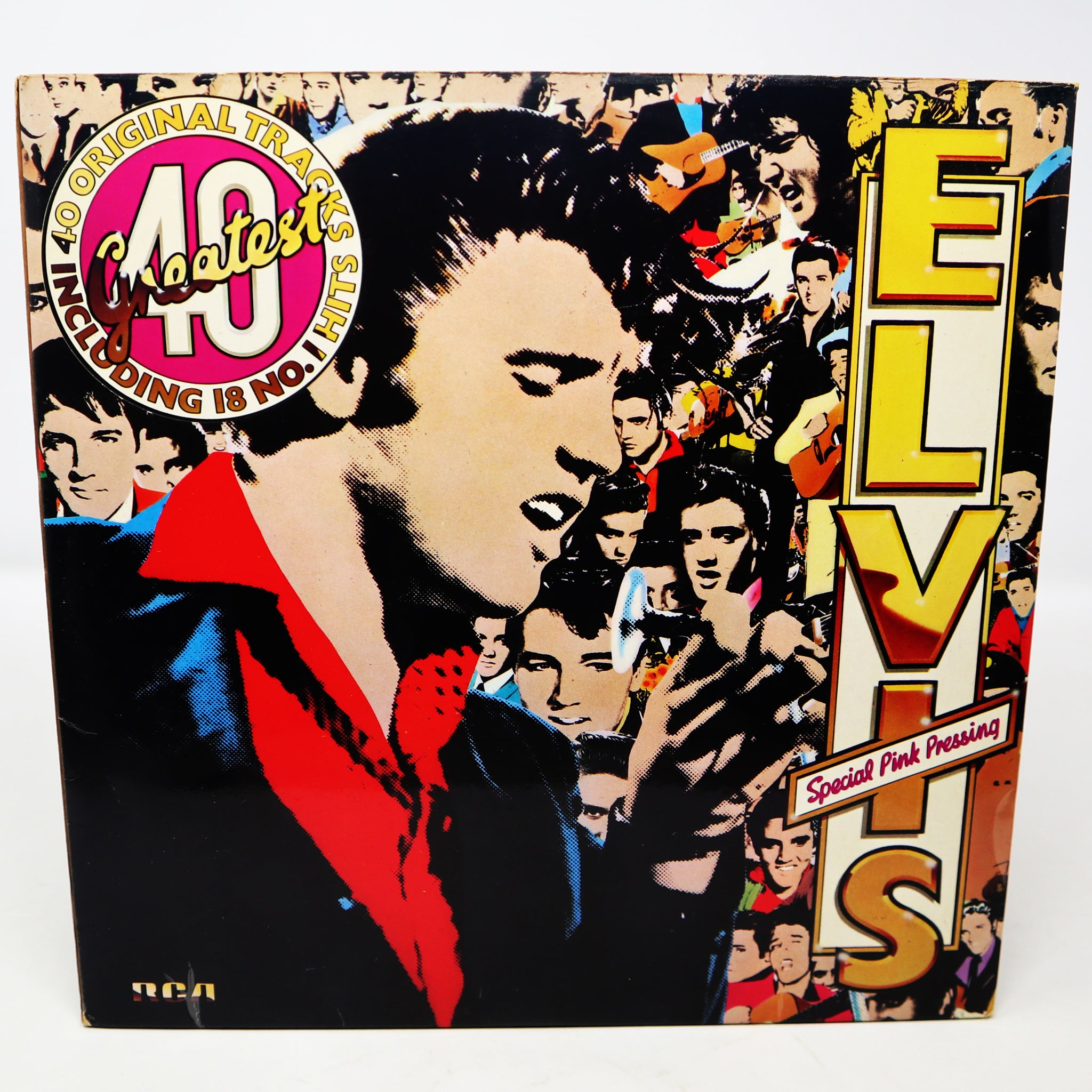 Vintage 1978 70s RCA Elvis Presley - Elvis's 40 Greatest Hits 12" LP Album Vinyl Record Compilation UK Special Pink Pressing Rare