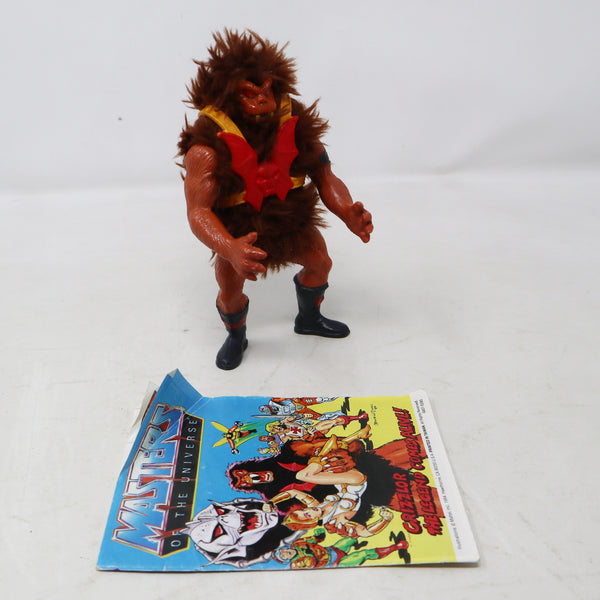 Vintage 1981 80s He-Man MOTU Masters Of The Universe Original Series Grizzlor Action Figure + Mini Comic