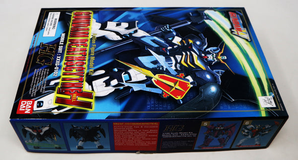 Vintage 1995 90s Bandai W-Gundam Wing Gundam Deathscythe Hell Mobile Suit XXXG-01D2 HG 1/100 Scale Action Figure Model Kit Unassembled Boxed Japan