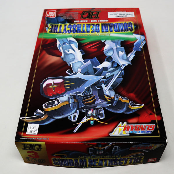 Vintage 1995 90s Bandai W-Gundam Wing Gundam Deathscythe Mobile Suit XXXG-01D 1/100 Scale Action Figure Model Kit Assembled Boxed Japan