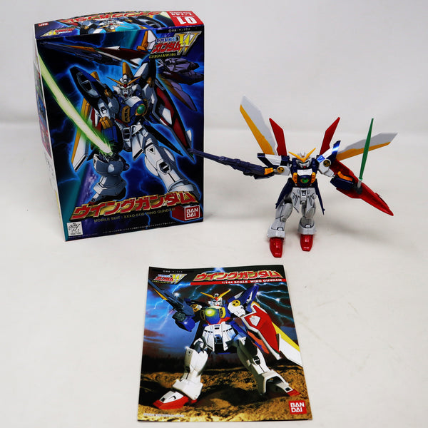 Vintage 1995 90s Bandai W-Gundam Wing Gundam Mobile Suit XXXG-01W 1/144 Scale Action Figure Model Kit Assembled Boxed Japan Box