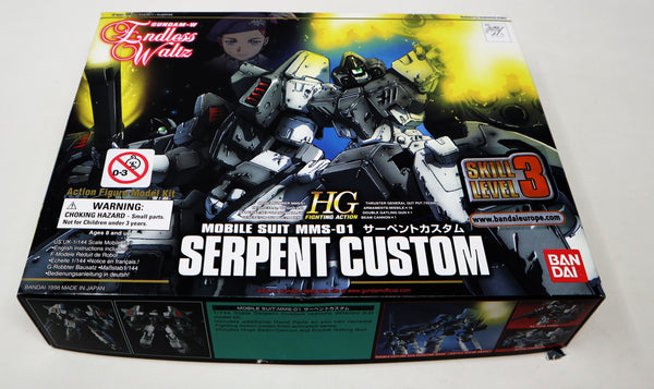 Vintage 1998 90s Bandai Endless Waltz Gundam-W Serpent Custom Mobile Suit MMS-01 Wing Gundam 1/144 Scale Model Kit Unassembled Boxed Japan