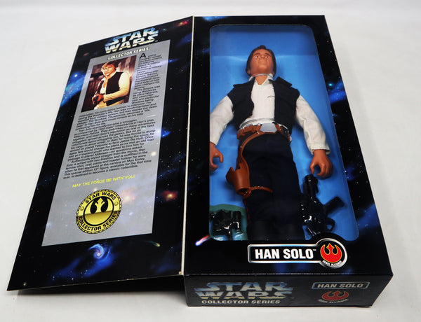 Vintage 1996 90s Hasbro Kenner Star Wars Collector Series Han Solo Fully Poseable 12" Action Figure Boxed Sealed MISB Retro
