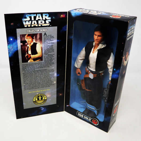 Vintage 1996 90s Hasbro Kenner Star Wars Collector Series Han Solo Fully Poseable 12" Action Figure Boxed Sealed MISB Retro