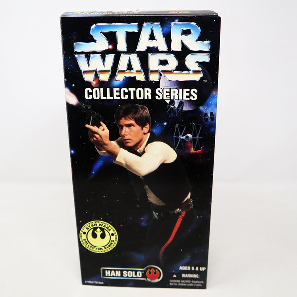 Vintage 1996 90s Hasbro Kenner Star Wars Collector Series Han Solo Fully Poseable 12" Action Figure Boxed Sealed MISB Retro