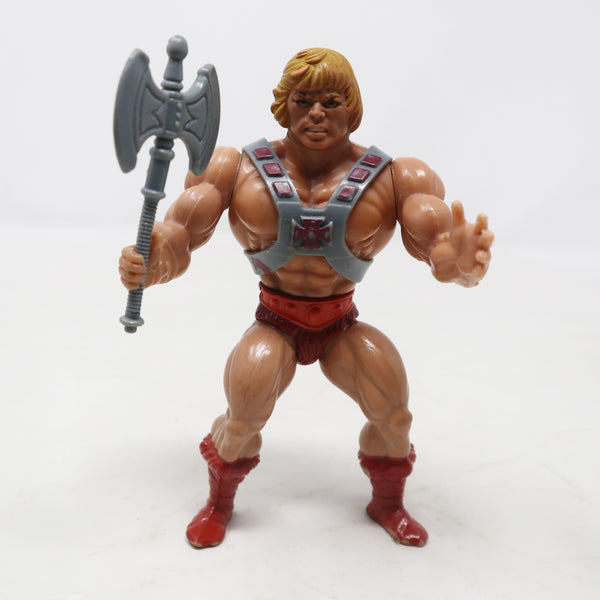 Vintage 1981 80s Mattel MOTU Masters Of The Universe He-Man & Battle Cat Battlecat Action Figures Lot Rare