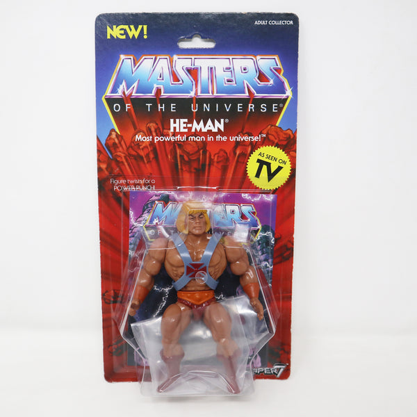 2018 Mattel MOTU Masters Of The Universe Super7 Series He-Man Action Figure Carded MOC Rare Retro