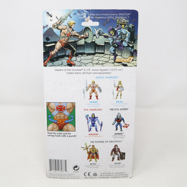 2018 Mattel MOTU Masters Of The Universe Super7 Series He-Man Action Figure Carded MOC Rare Retro