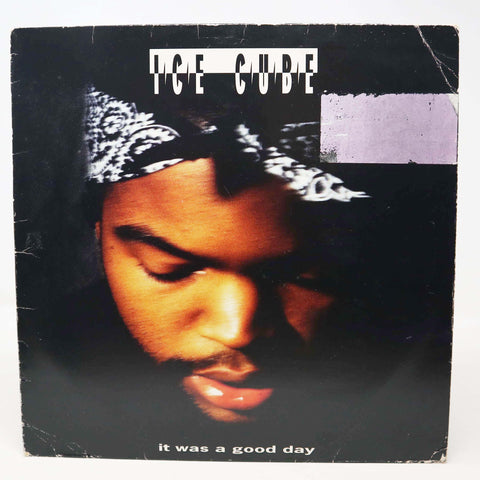 Vintage 1993 90s 4th & Broadway Priority Records Ice Cube - It Was A Good Day 12" Single Vinyl Record Stereo UK & Europe Version