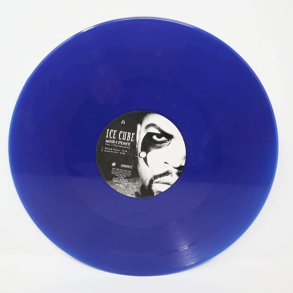 Vintage 1998 90s Priority Records Ice Cube - War & Peace Vol. 1 (The War Disk) Album Sampler 12" Blue Vinyl Record Promo Sampler Europe Rare