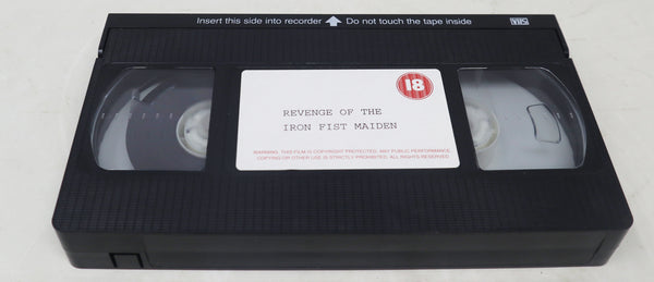 Vintage 1987 80s Revenge Of The Iron Fist Maiden VHS Video Home System Tape Rare Big Box Version Martial Arts Movie Film Retro